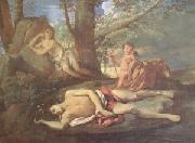 Nicolas Poussin E-cho and Narcissus (mk05) oil painting artist